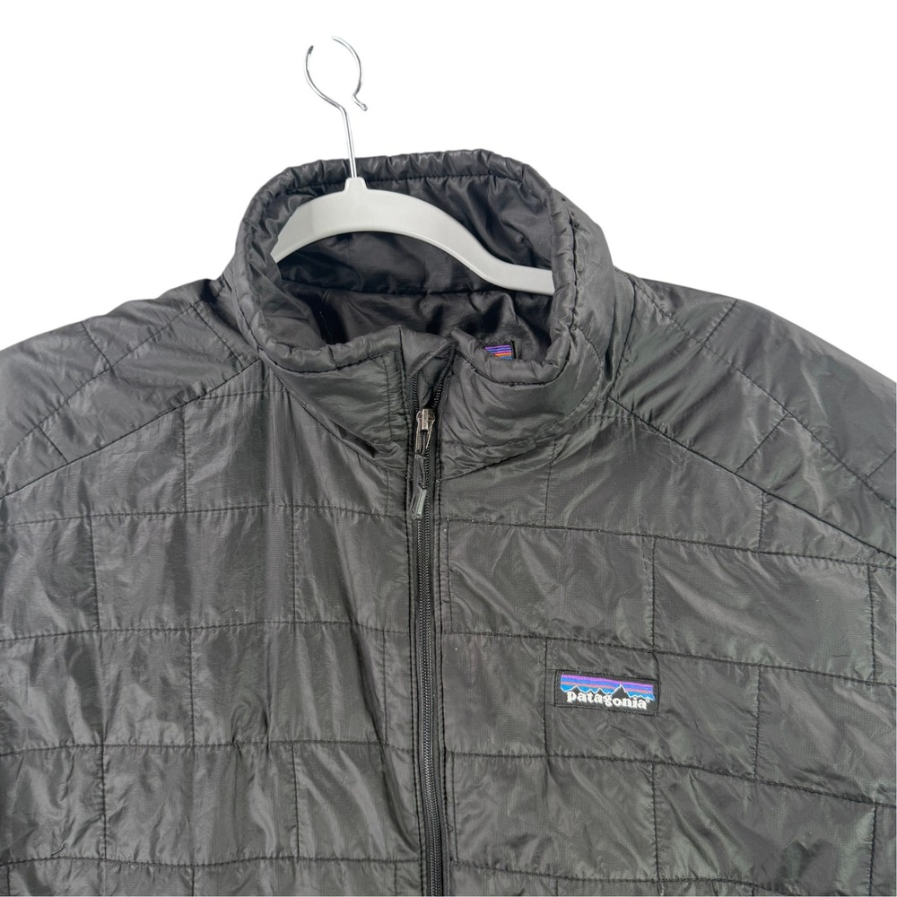 Patagonia Nano Puff Jacket Mens Large Black Primaloft Full Zip Puffer Coat 84210